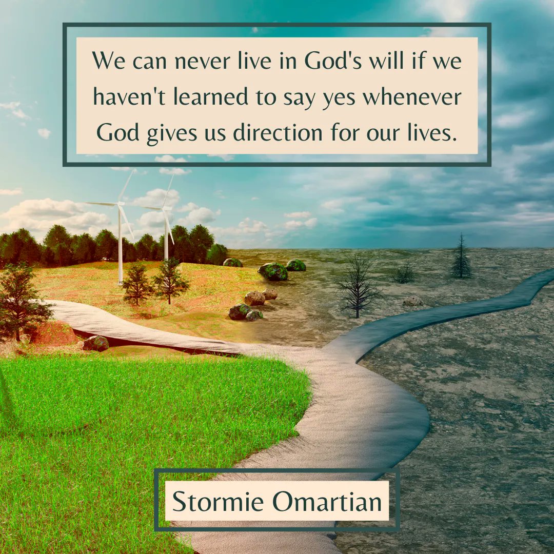 StormieOmartian's tweet image. “Obedience starts with a heart that says yes to God. You have to trust that God has your best interests in mind and be willing to do what He asks of you, even if you don't understand why at the time.”

Excerpt from: “Praying God’s Will for Your Life”

#StormieOmartian