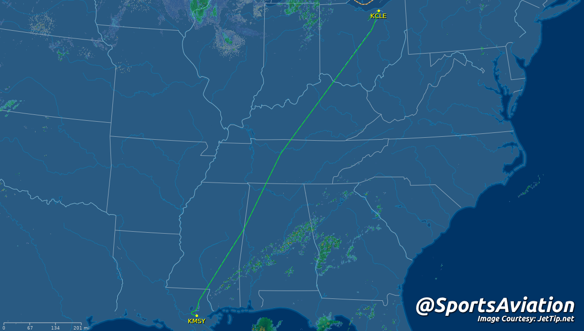 SportsAviation's tweet photo. 🏀 Cleveland Cavaliers (@cavs) #LetEmKnow
🆚 New Orleans #Pelicans #CLEvsNOP
✈️ N652DL | DAL8923 | B752
🛫 CLE - 3:24 pm ET (Thurs.)
🛬 MSY - 4:38 pm CT (Thurs.)
📡 Tracking: https://t.co/iLnO8HPfwM https://t.co/IUOzokY5N7
