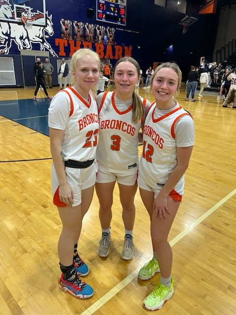 Poston Butte downs Bradshaw in the Play-On Round of the 4A State Tournament. The Broncos had bright performances from Seniors Kilah Fowler, Adriana Bachman, and Helaina Bachman. - Jesse Mejia / GC3 Hoops <a href="/PostonButteGBB/">PBHS Girls Basketball</a>