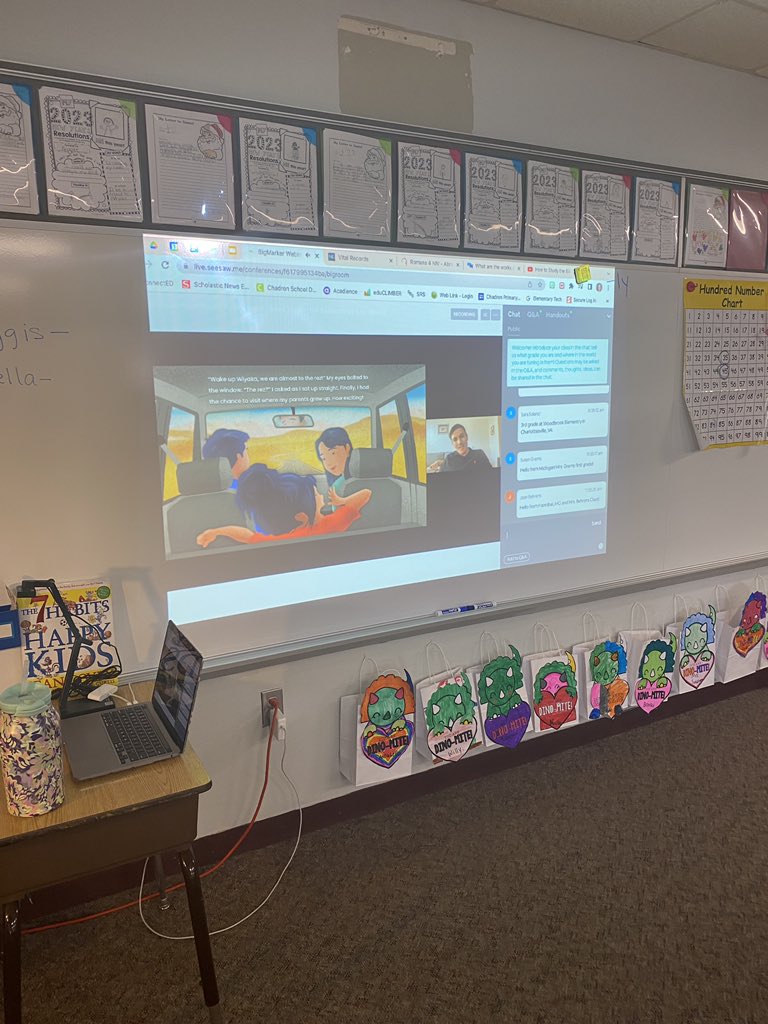 SheySandstrom's tweet photo. Participated in our first #lLovetoReadMonth with @Seesaw! Our class loved listening to Lyle Jacobs read his book, Good Times in the Badlands. https://t.co/7dlEgTXmXn