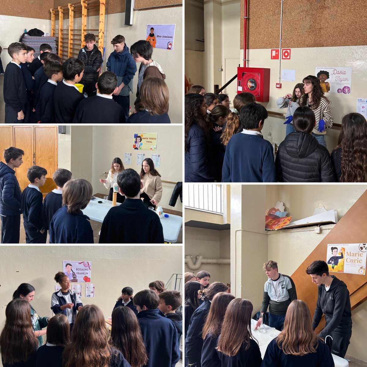 BatxNatzEsplu's tweet photo. Els i les alumnes de Química de #1rBatxNtz organitzen la Fira de la Dona i la Nena a la Ciència per tal de commemorar el Dia Internacional. Guanyem en presència femenina a la Ciència! 💪🏼🧬🦠🧪
#LookUp #Reconsideraelmomentum #donainenaalaciència https://t.co/pMqxWWuR7D