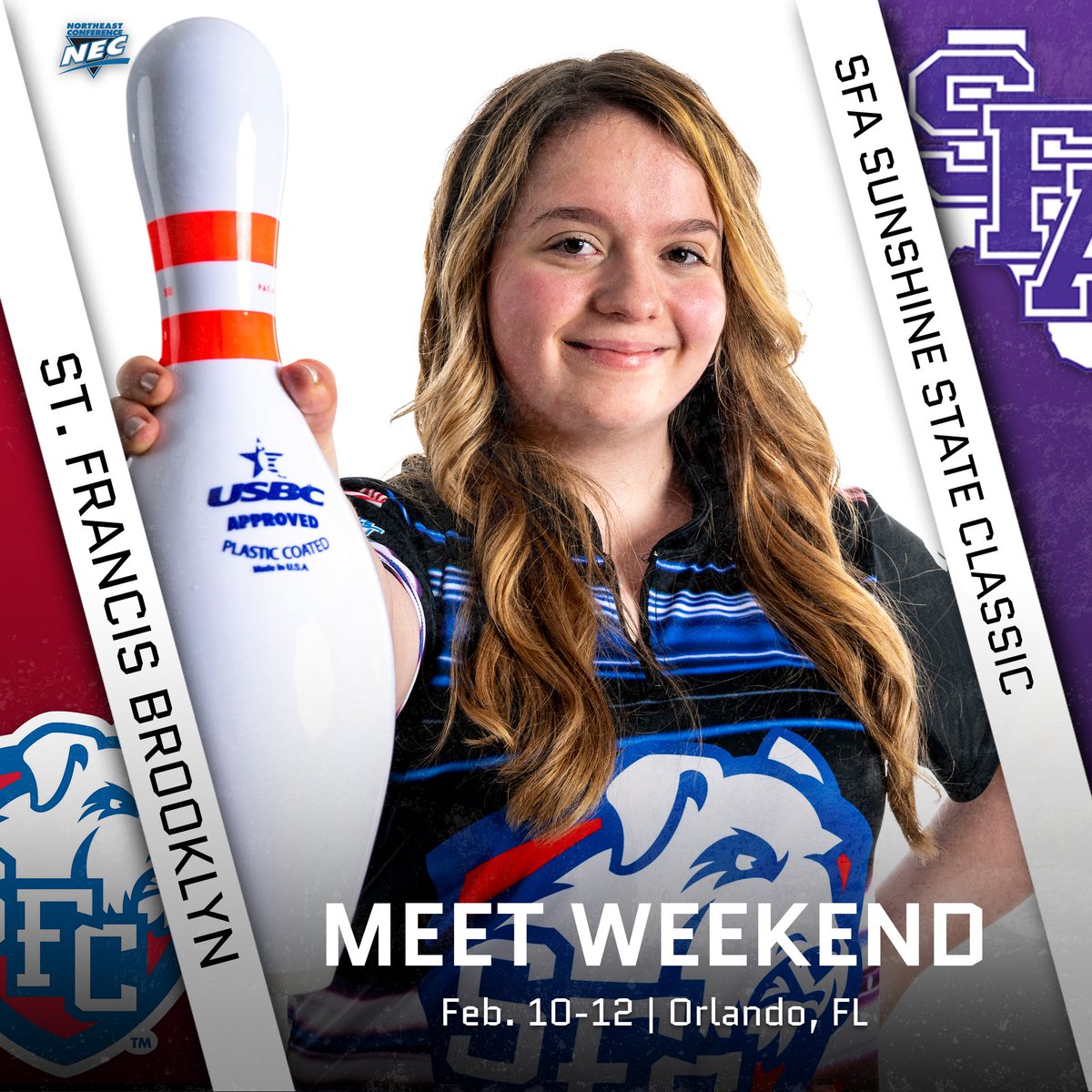 Changes in latitude 

🏆 SFA Sunshine State Classic
🗓 Feb. 10-12

#BrooklynTough | #NECBowl