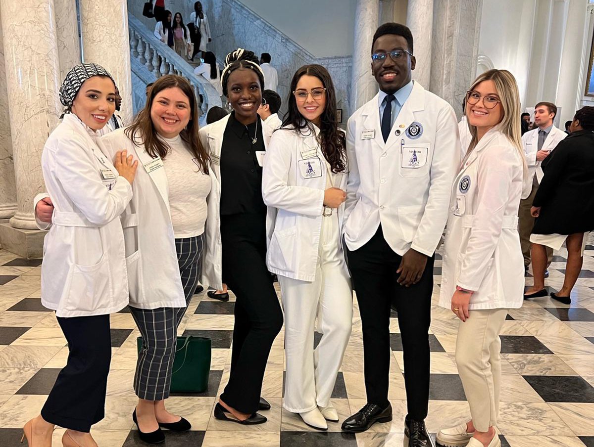 NotreDameofMD's tweet photo. A large group of pharmacy students were in Annapolis yesterday to advocate for their profession on Maryland Pharmacy Coalition Legislative Day! NDMU's future pharmacists met with legislators and vocalized their support for pharmacy-related bills under consideration.  #NDMUProud https://t.co/f835s3cWfS