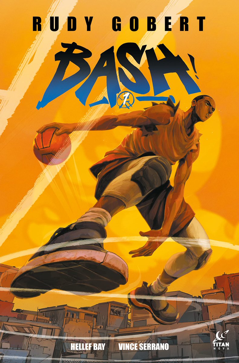 ComicsTitan's tweet photo. Orders due Mon Feb 13th! BASH! - an original graphic novel from NBA star @rudygobert27 (W), @vncserrano (A) - perfect for basketball, sci-fi, and sports fans! 

🏀On sale: Mar 8

US @PREVIEWSworld:  https://t.co/3OaYxGnW8e
UK/Europe @ForbiddenPlanet: https://t.co/eF5z9dH80n https://t.co/7n2mp9SBM8