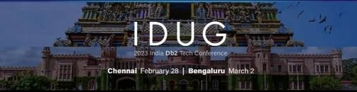 Did you know? The #IDUG India 2023 #Db2 Tech Conference is back! Join us in Chennai (28 Feb) or Bengaluru (2 Mar) for top notch speakers and an opportunity to build your local Db2 community. Registration includes IBM Badging/Certification – Sign up today! bit.ly/IDUGIndia2023