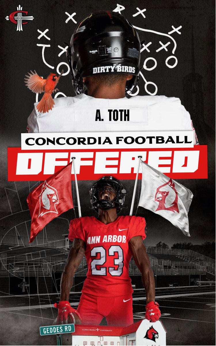 AustinToth05's tweet image. Blessed to be offered by Concordia University Ann Arbor!!🔴⚫️Thanks @Coach_Straz