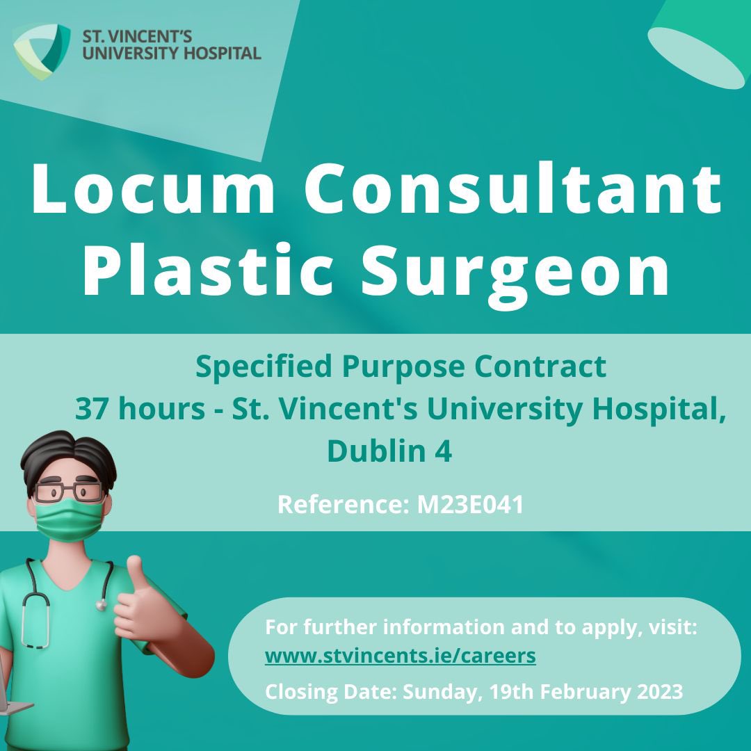 SVUH Plastic & Reconstructive Surgery Research (@plasticsvuh) on Twitter photo We are looking for a Consultant Plastic Surgeon to join our team at SVUH. If interested, please send enquiries to Mr Colin Morrison, Clinical Lead in Plastic & Reconstructive Surgery. Email: morrisoncolinm@gmail.com We are looking for a Consultant Plastic Surgeon to join our team at SVUH. If interested, please send enquiries to Mr Colin Morrison, Clinical Lead in Plastic & Reconstructive Surgery. Email: morrisoncolinm@gmail.com