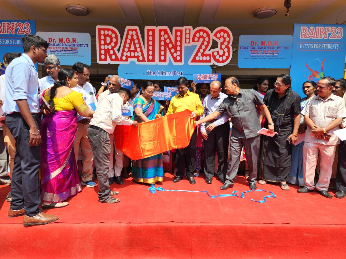 AcsArunkumar's tweet photo. Cultural fest develops teamwork, planning, multi-tasking and leadership among students. Glad to Inaugurate RAIN’23 – The Cultural Fest for Students at MGRERI.
#culturalfest #mgreri #multitasking #rain23 https://t.co/RN5gjDEAJI