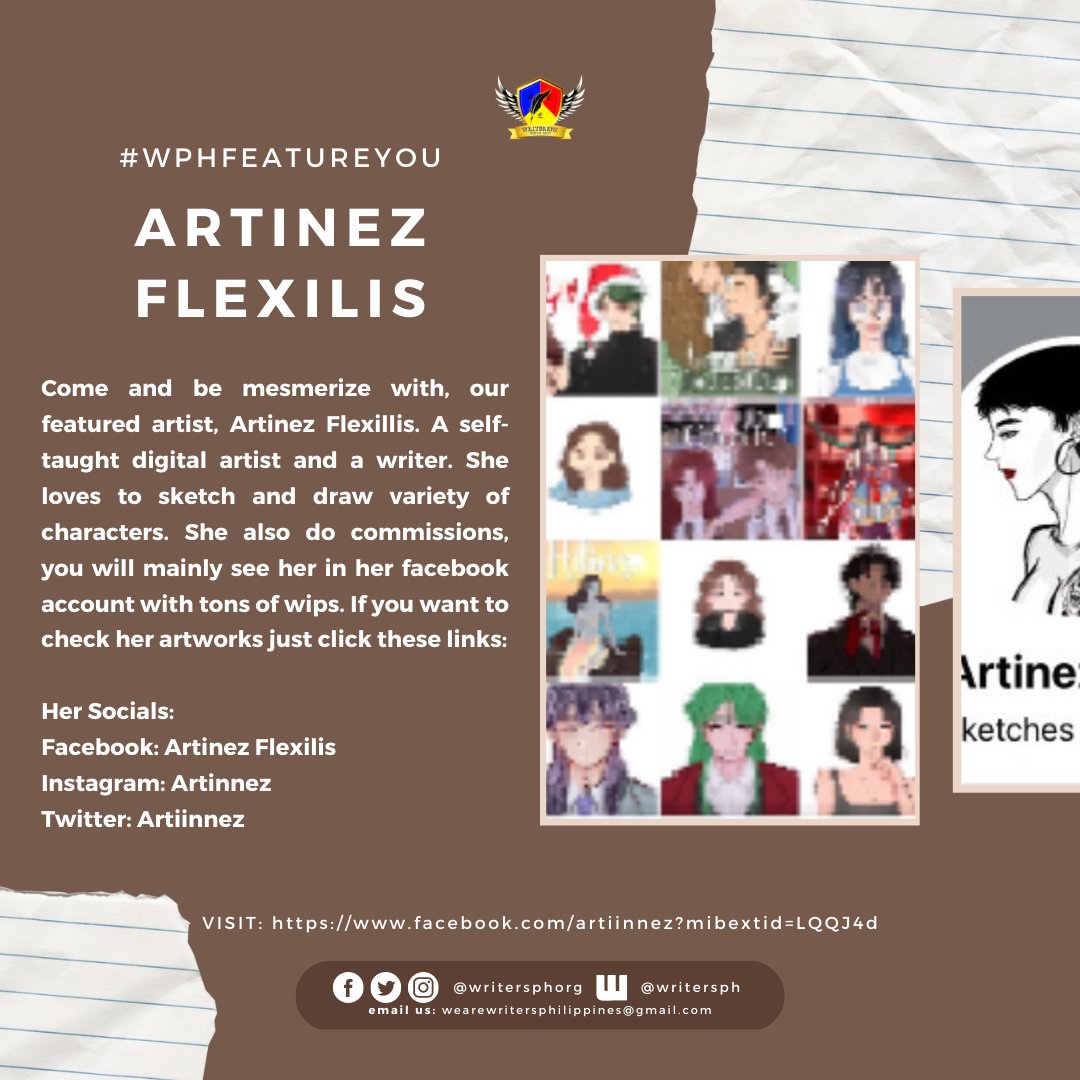 writersphorg's tweet photo. Oh hey, it's Saturday once again! Wait, are you seeing what I'm seeing? It's #WPHFeatureYou!
Here's Artinez, also known as AR! She's a self-taught digital artist and has been improving as the years go by. Want to be featured? Just send us a direct message!😉 https://t.co/4cxwIFqUZL