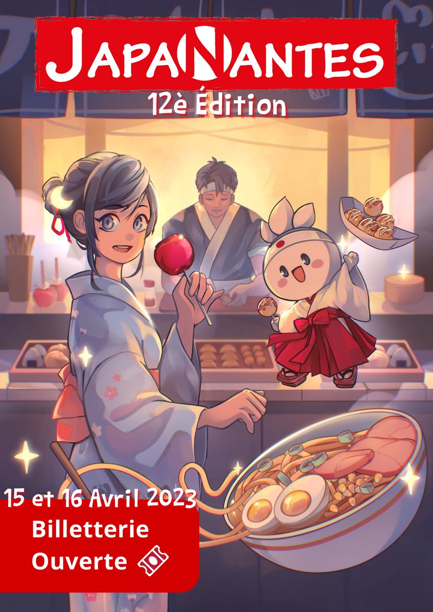 Ohayo !
⛩ La convention Japon, Cosplay, Arts &amp; Manga nantaise revient ! 👺
🎟 C'est l'heure de l'ouverture de la billetterie : 
japanantes.com
Les infos seront mises à jour au fur et à mesure jusqu'à l'événement.
#japanantes #japanantes12 #salon #Japon #cosplay #Cuisine
