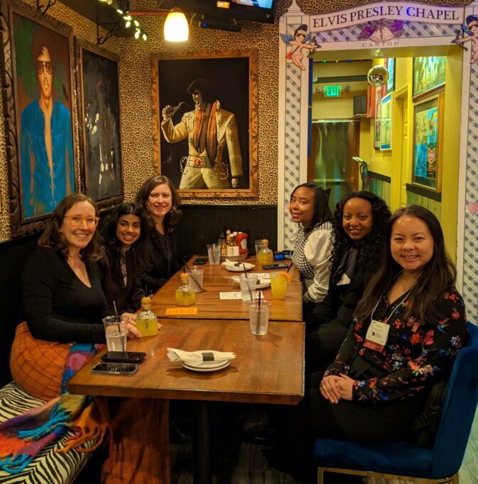 Dining w/ the king 🤴🏽during #HSRD23! Great to catch up w/ Cleveland colleagues. #ElvisLives 🎤🎶🌮
