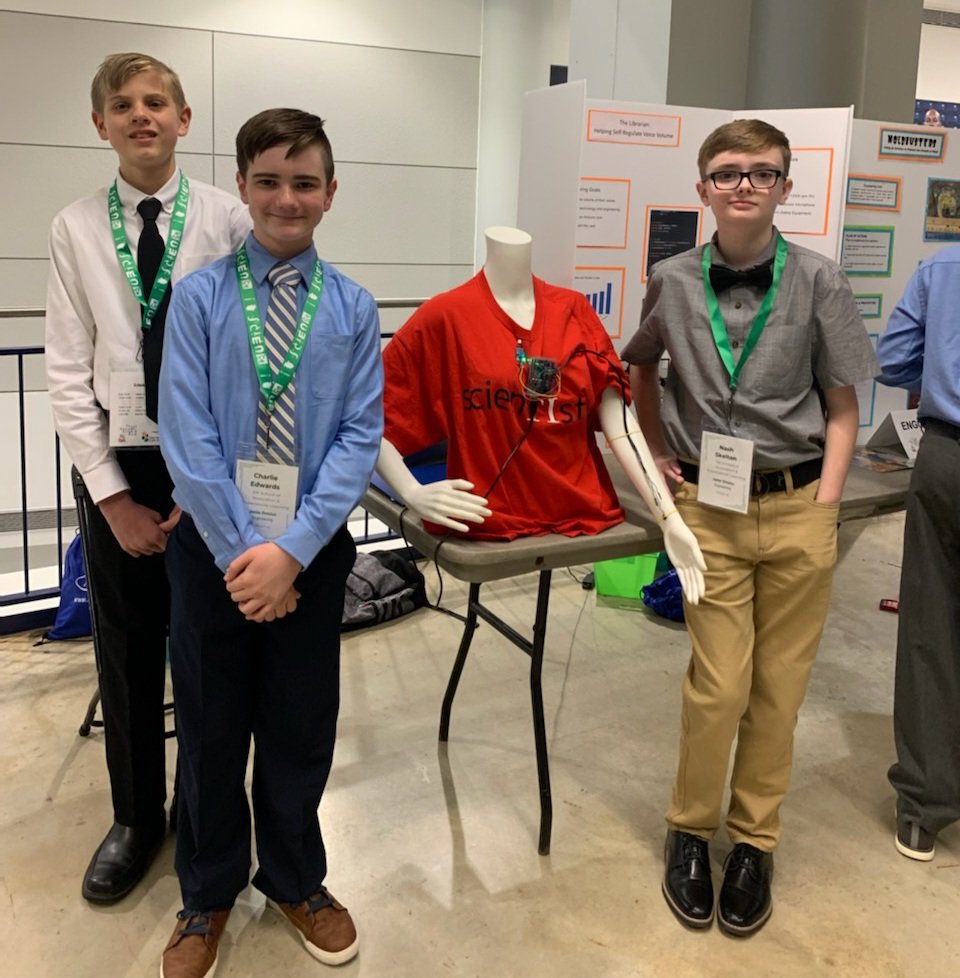 Congrats to our 7th grade teams for winning 1st and 2nd place in the category of Engineering at the @TulsaSTEM competition! One group is headed to state; the other walked away with over $300 and two other awards - Students' Choice and The Best Application of Research.