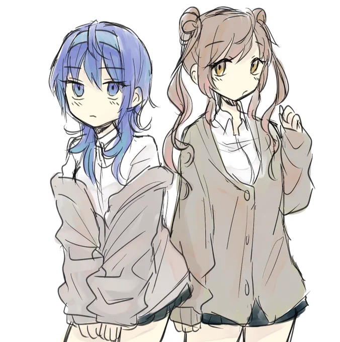 ささつづ髪型アレンジらくがき 