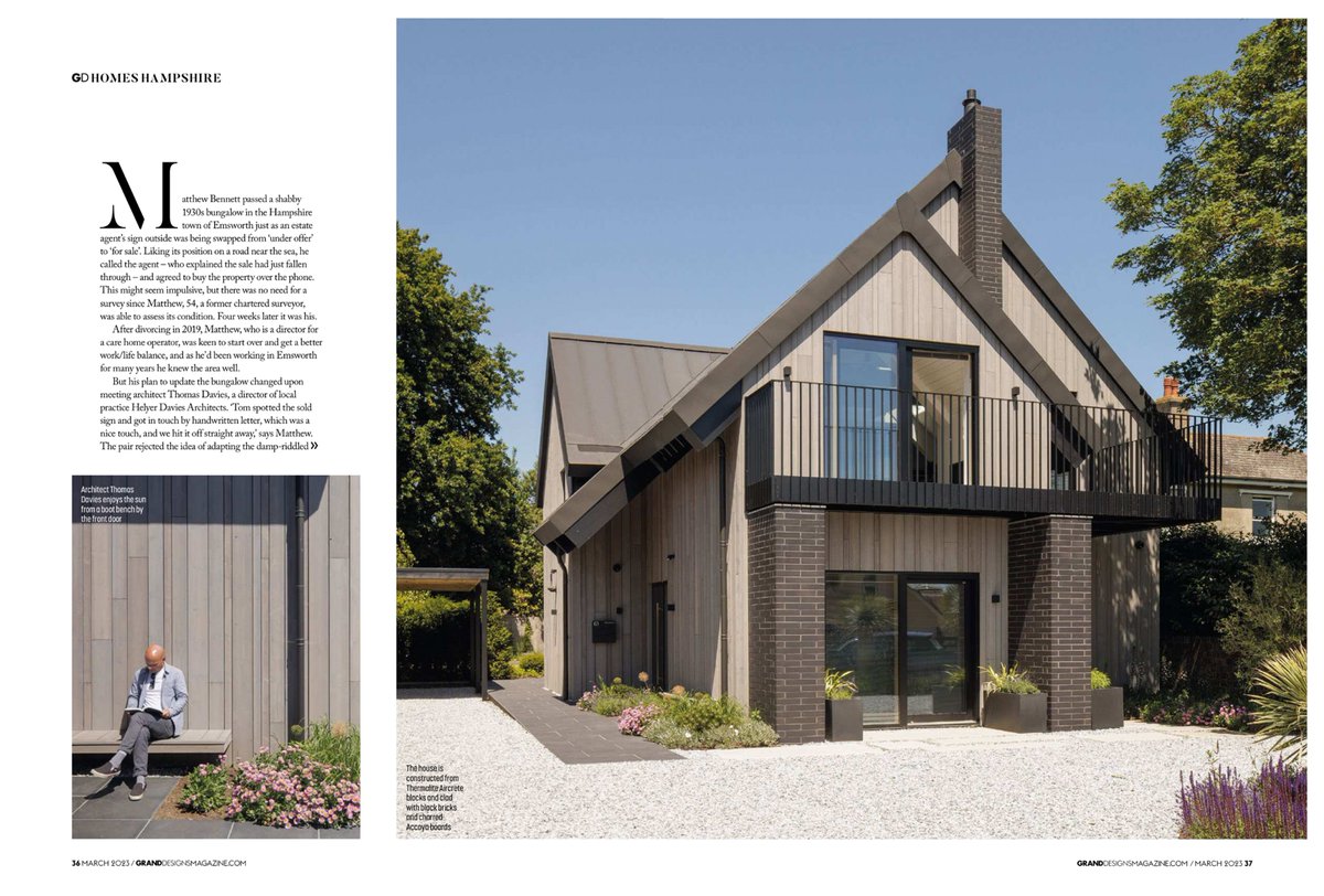 helyerdavies's tweet image. Grand Designs Magazine March 2023 featuring our Warblington Road project as the cover image! 
 
@MSAP_photo #architecture #architecturephotography #architects #granddesignsmagazine #granddesigns #granddesign #homebuilding #newbuild #newbuildhome #selfbuild #selfbuildhome