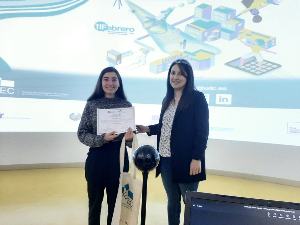 CITEEC_udc's tweet photo. E aquí as tedes a todas recollendo os seus diplomas de mans de @SindySeara, madriña deste evento e profesora titular da área de Enxeñaría da Construción, subdirectora da #EUAT, e investigadora do @gCONS_udc
#diamujeryninaenciencia #11F2023 #MujeryCiencia @11defebreroES https://t.co/YOaoGPMmlm