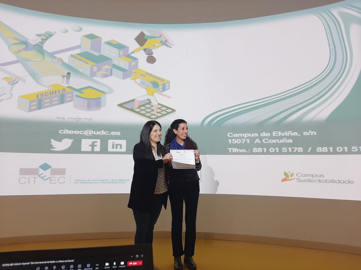 CITEEC_udc's tweet photo. E aquí as tedes a todas recollendo os seus diplomas de mans de @SindySeara, madriña deste evento e profesora titular da área de Enxeñaría da Construción, subdirectora da #EUAT, e investigadora do @gCONS_udc
#diamujeryninaenciencia #11F2023 #MujeryCiencia @11defebreroES https://t.co/YOaoGPMmlm
