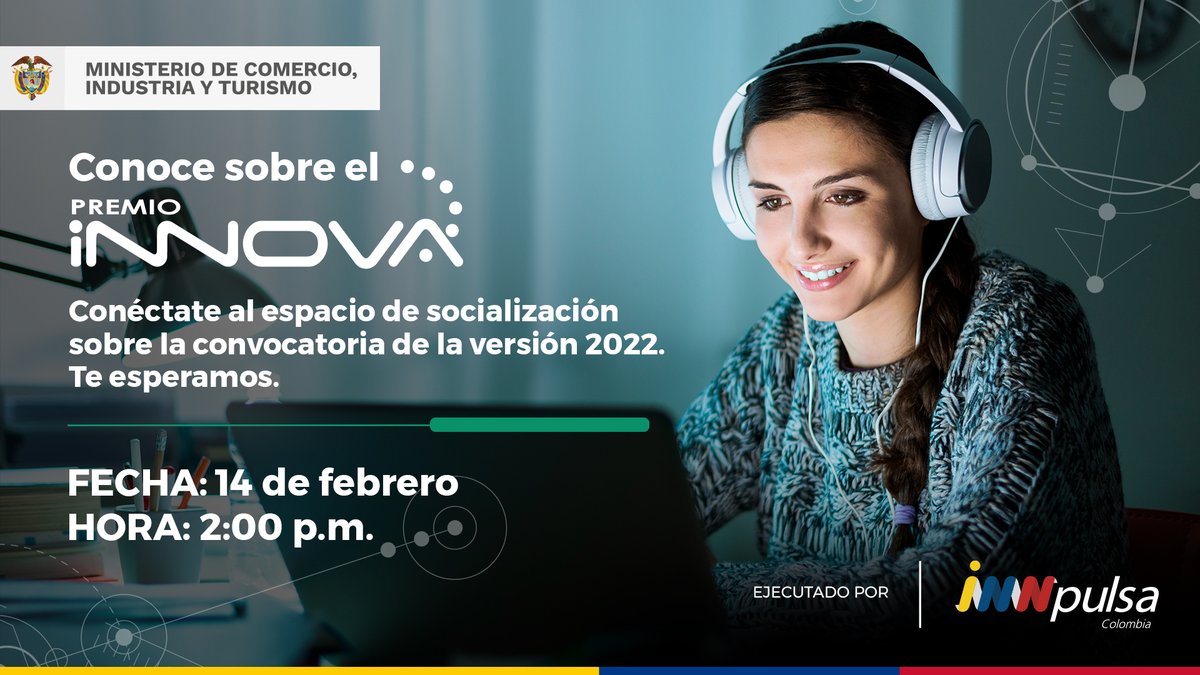 InnpulsaCol's tweet photo. Desde @InnpulsaCol y @MincomercioCo te invitamos a participar en el #PremioInnova ¡Son 6 categorías a las que puedes aplicar!👇

Producto
Servicios
Procesos Productivos
Comercial
Social
Innovación Abierta

Conéctate a la próxima sesión de socialización:
🔴https://t.co/baxntHpp3T https://t.co/uYbmamQ3VI