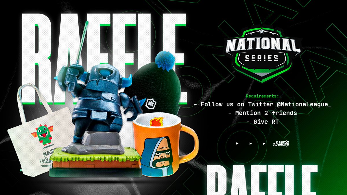#ClashRoyale | #RAFFLE

Would you like to get your hands on this amazing Clash Royale product pack?

Follow these 3 easy steps:

1️⃣ Follow us @NationaLeague_
2️⃣ Mention 2 friends
3️⃣ RT this tweet

We will announce the winner on 27 February

GOOD LUCK!!!