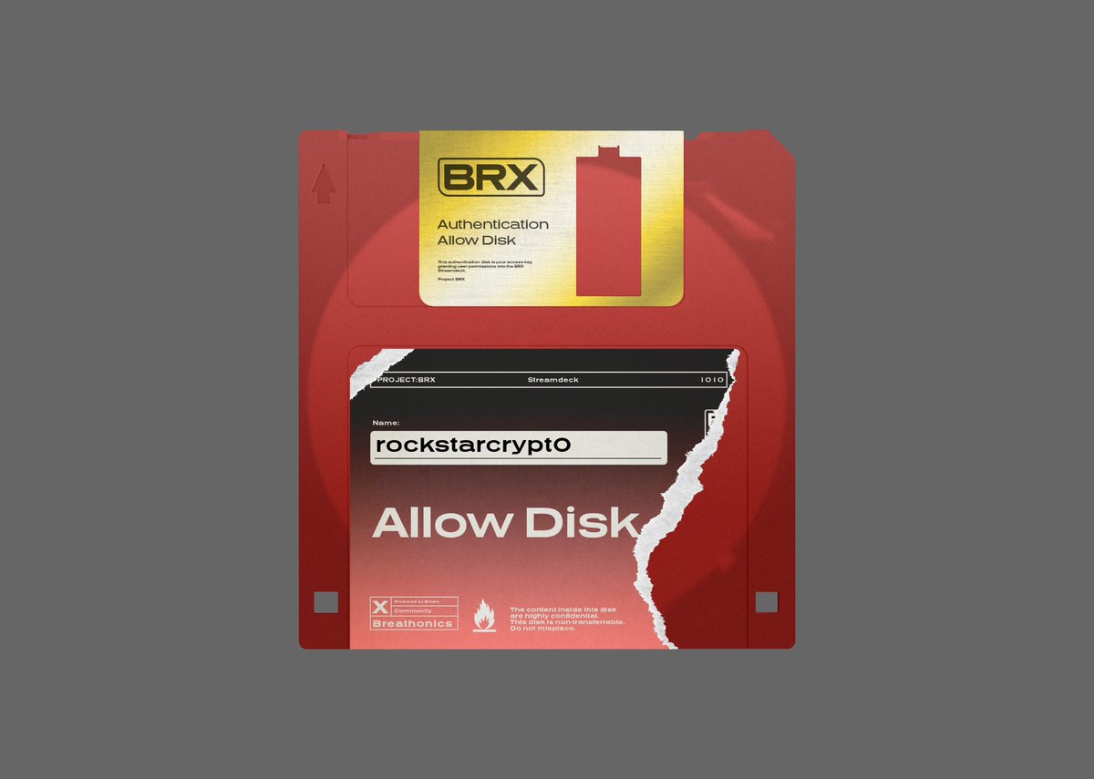 Allow Disk printed!

Join me to help <a href="/binary1010_BRX/">Project: BRX</a> and @breathonics save humanity from #zerocorp.