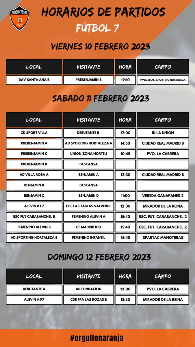 🕒 HORARIOS | El 🧡 vuelve al verde 🏟️… #orgullonaranja