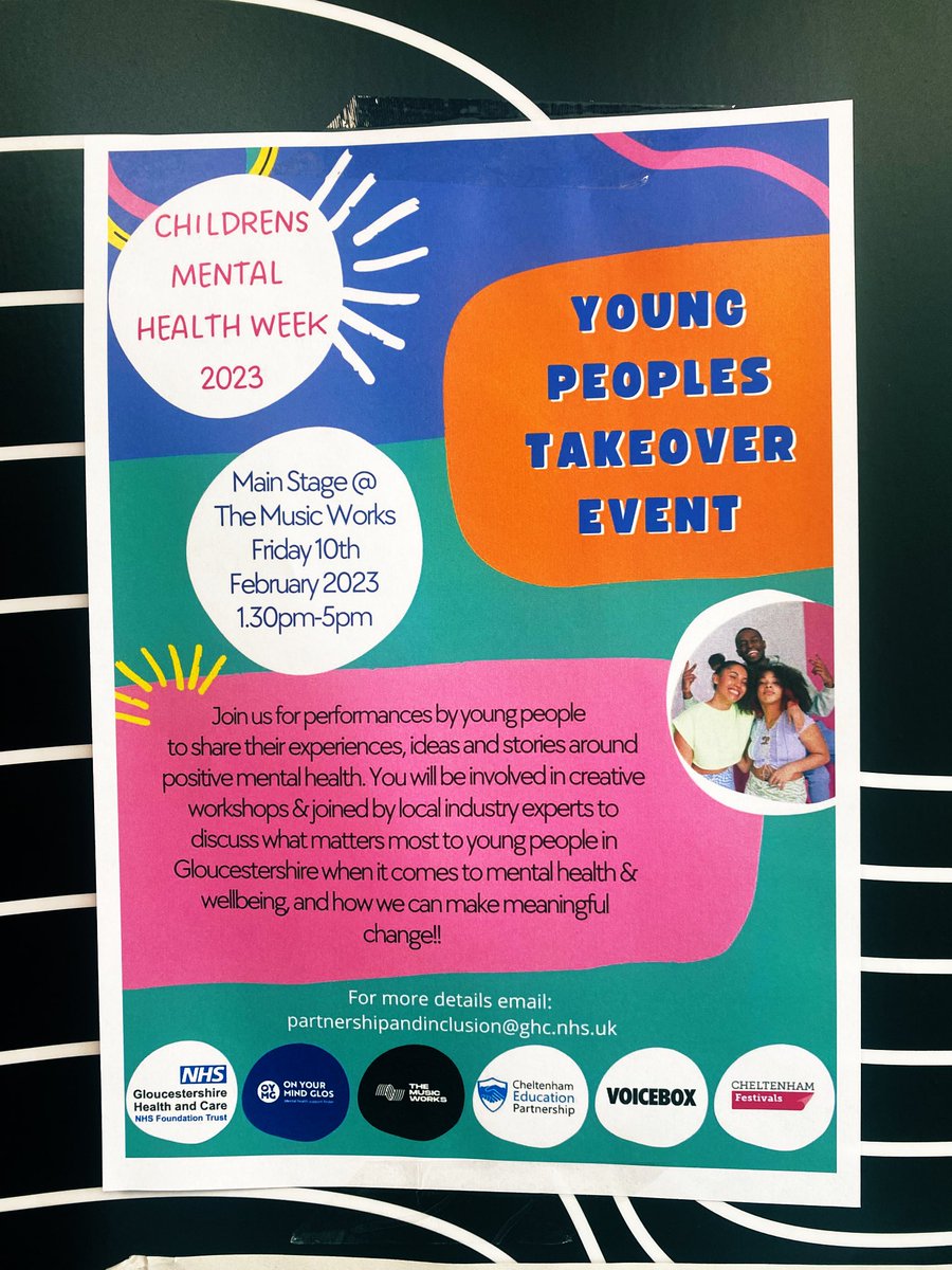 Proud to have been part of this along with @YoungGlos @TICplus_ @onyourmindglos @GlosHealthNHS 
#youngpeoplehavingtheirsay #childrensmentalhealthweek2023