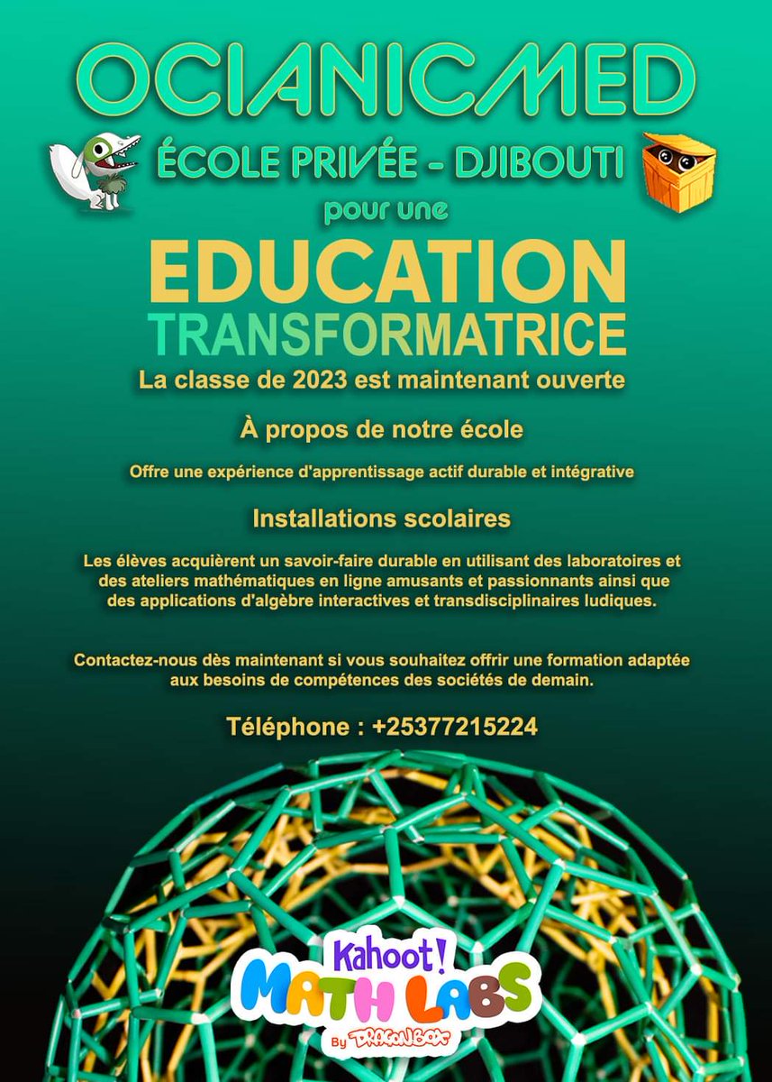 Mohamed50669848's tweet photo. Merci à Charlotte Graham et Philippe Longchamps co-auteur de Transformative Education ainsi qu’à MR. Mehdi Boubacker de MTL Connecte / Printemps Numérique pour l’inspiration! Les inscriptions pour les classes 2023 de OCIANIMED sont maintenant ouvertes! Salutations https://t.co/x8EbG51txE