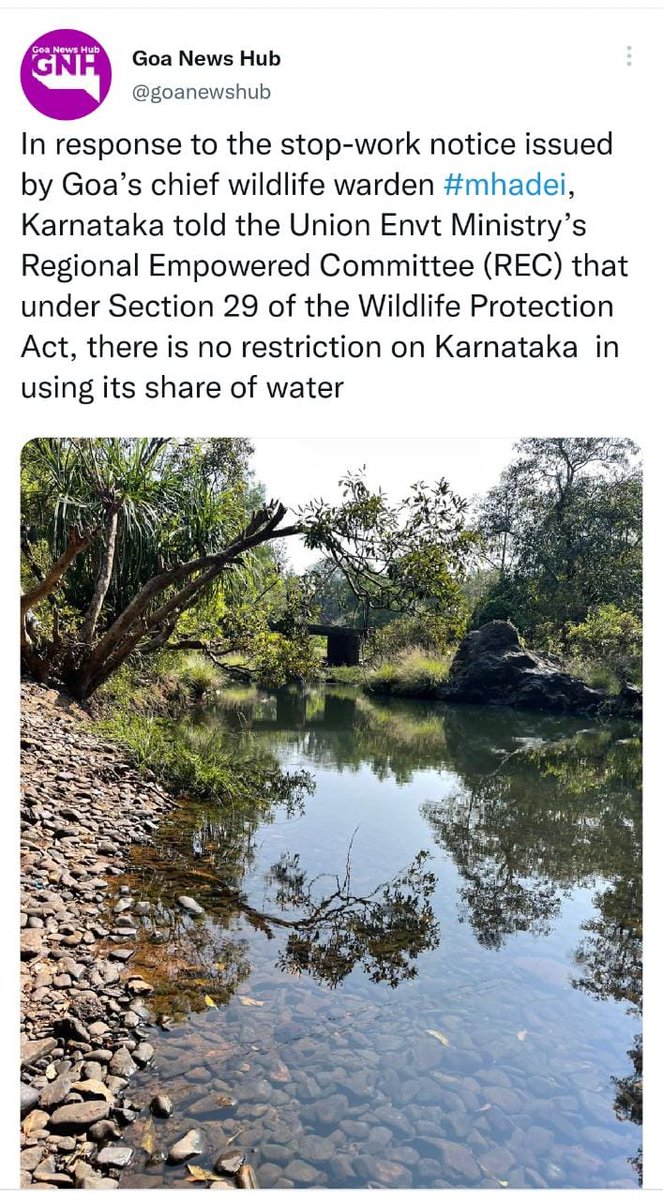 hruday23's tweet photo. This is a clear indication that Karnataka is all set to defy the supreme court order and wild life protection act, may be in consultation with @DrPramodPSawant who was on his visit to Karnataka for campaigning for his failed double engine.
#SaveMhadeiSaveGoa 
#savemhadeimovement https://t.co/psFkhHpVGV
