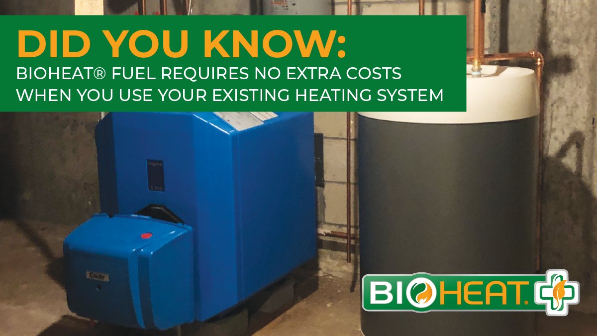 Using Bioheat® fuel in your existing heating oil equipment is easier than ever! mybioheat.com/bioheat-cost-s… No expensive conversions or modifications are required to start using this clean-burning and eco-friendly option today.

#Bioheat #BioheatFuel #HeatingSystem #CleanBurning