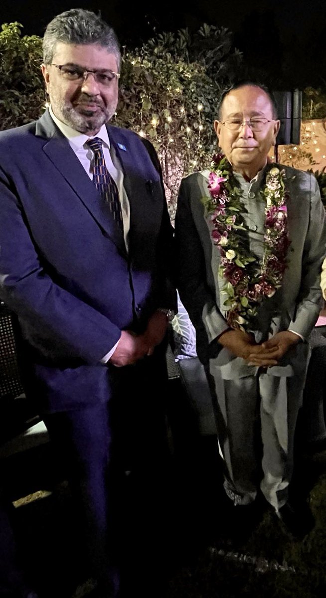 Neerajpalau's tweet photo. Honored to meet  Shri @RanjanRajkuma11 Honourable Minister of State - External Affairs , Government of India , whose modesty and unassuming nature shines through every interaction. 

#events #diplomatlife #MEA #simplicity https://t.co/4kOFvwXQQZ