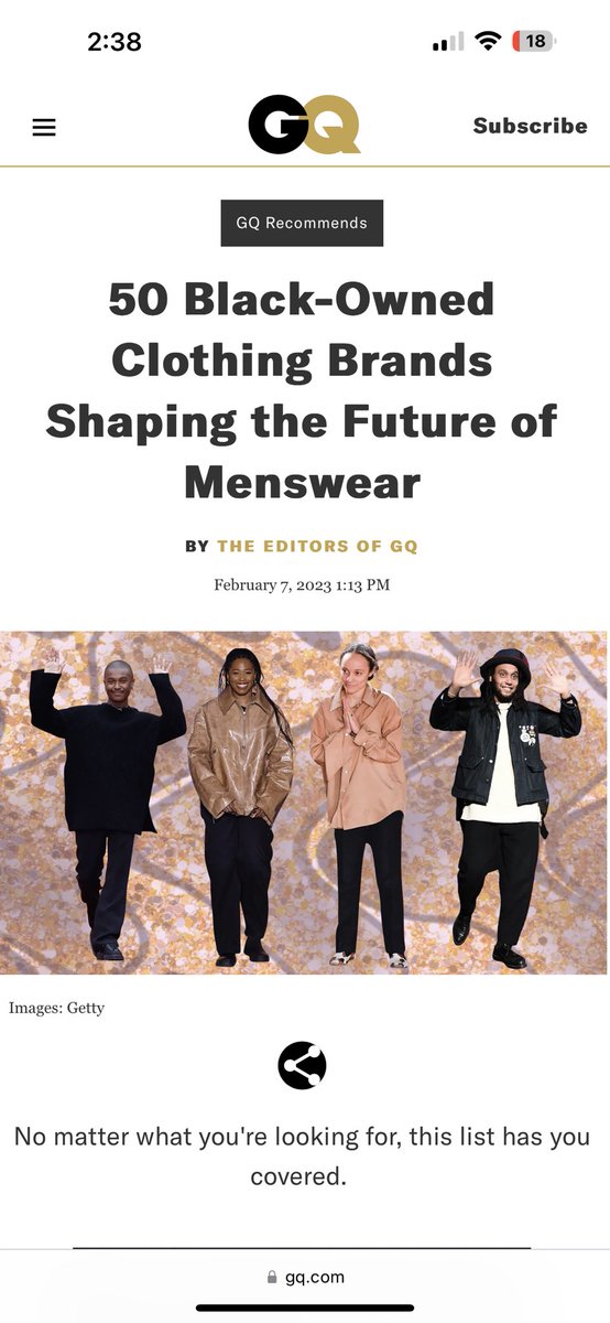 DSW103's tweet photo. I must be doing something right… right?

Another feature in GQ with some heavy hitters 🥂 https://t.co/FakkMZYqSe