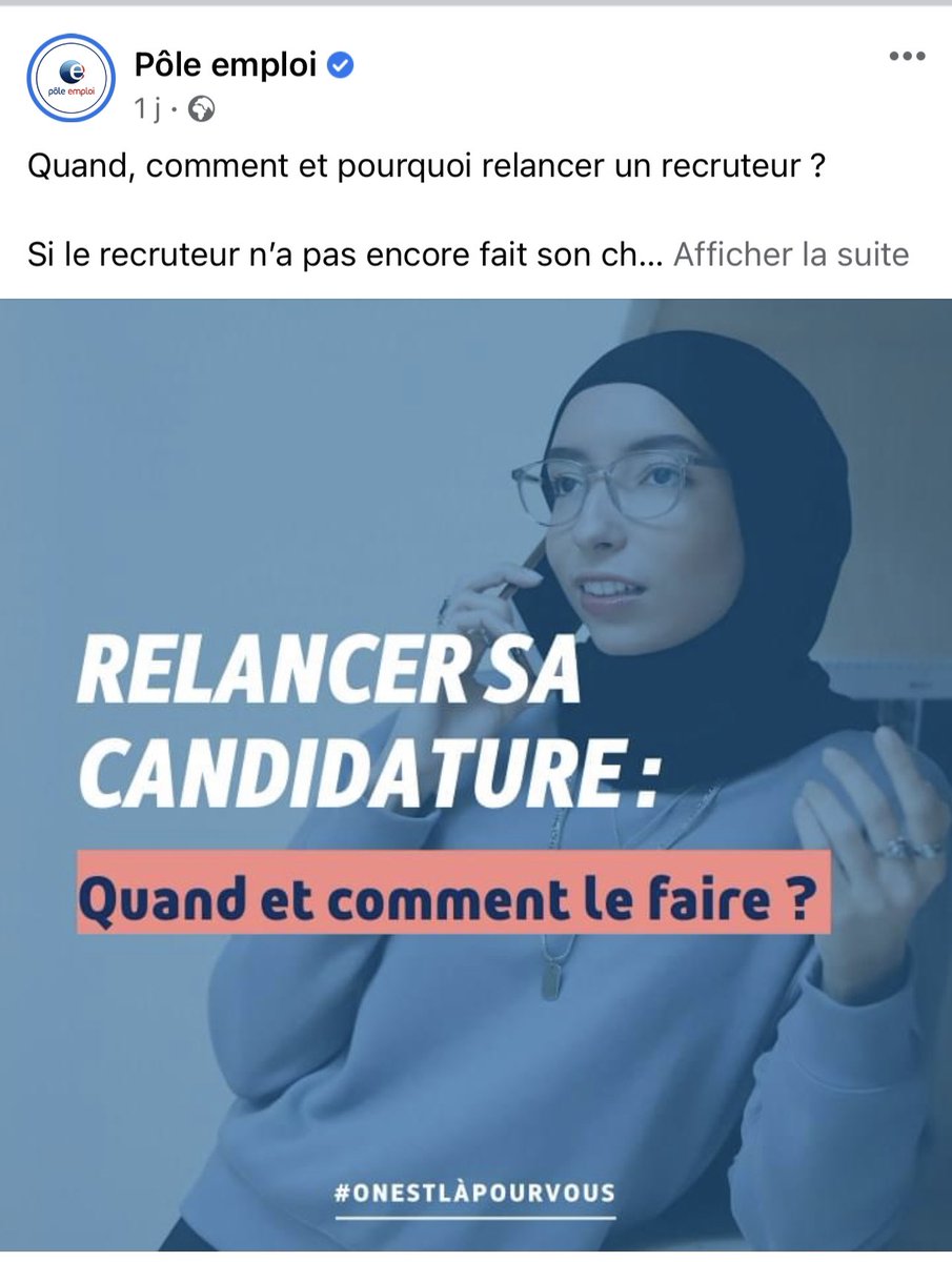 JulienOdoul's tweet photo. 🚨 Alors que des femmes meurent en #Iran pour avoir retiré leur #voile, @pole_emploi, établissement public, fait la promotion de l’idéologie #islamiste au mépris de la neutralité religieuse et de nos valeurs de civilisation. Une réaction du ministre du travail @olivierdussopt ? https://t.co/vsRjjlXaMm