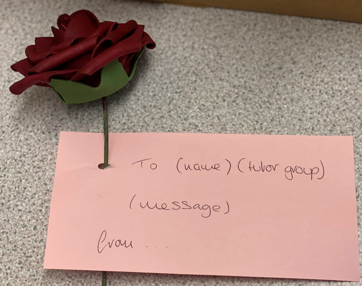 A group of year 11 students raised over £70 towards their prom this week by selling Valentine rose grams. For £1 students could get a rose with a message delivered to their friend. Well done year 11! #dorking #surrey #dorkingpriory