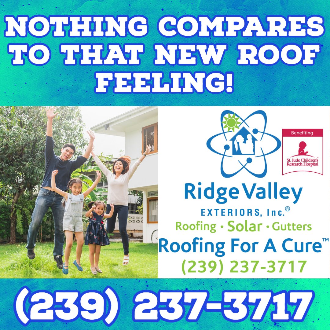 ridgevalleyex's tweet photo. There's nothing like that new roof feeling!

Contact us TODAY to schedule your FREE 21-point roof inspection!

#Florida #Georgia #northcarolina #MarcoIsland #Tampa #Superbowl #Roofing #security https://t.co/QPDZBUNu40
