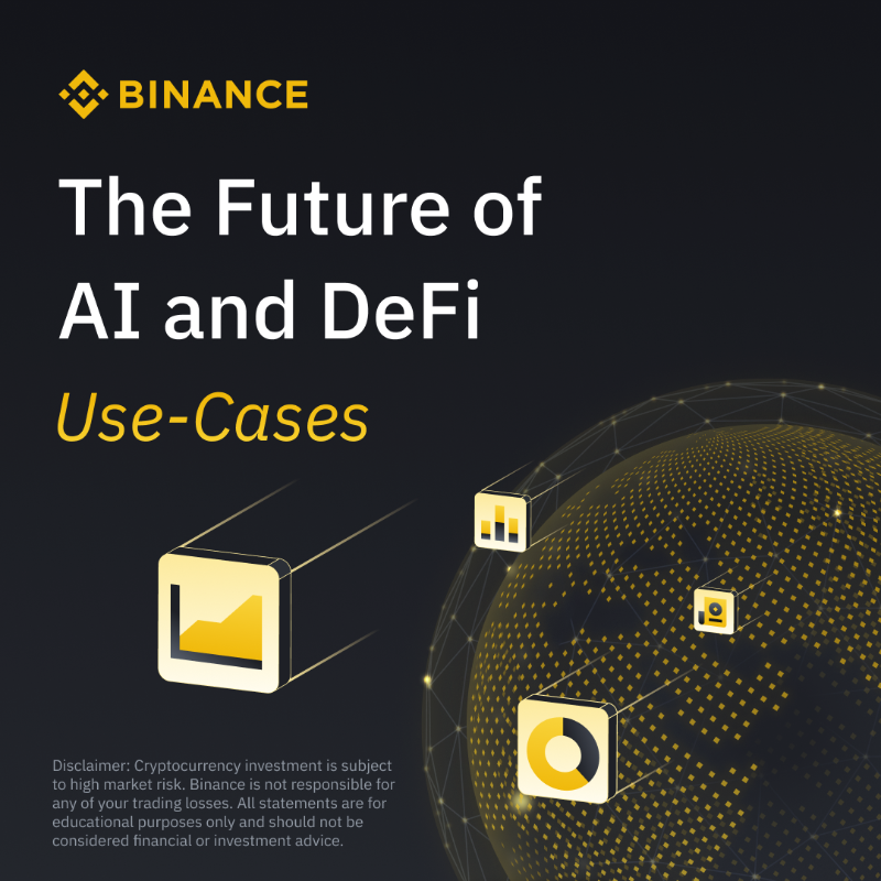 binance's tweet photo. Could AI be used for DeFi?

Swipe across for a quick rundown of potential use-cases or click below to read more about the possible benefits and disadvantages 👉
