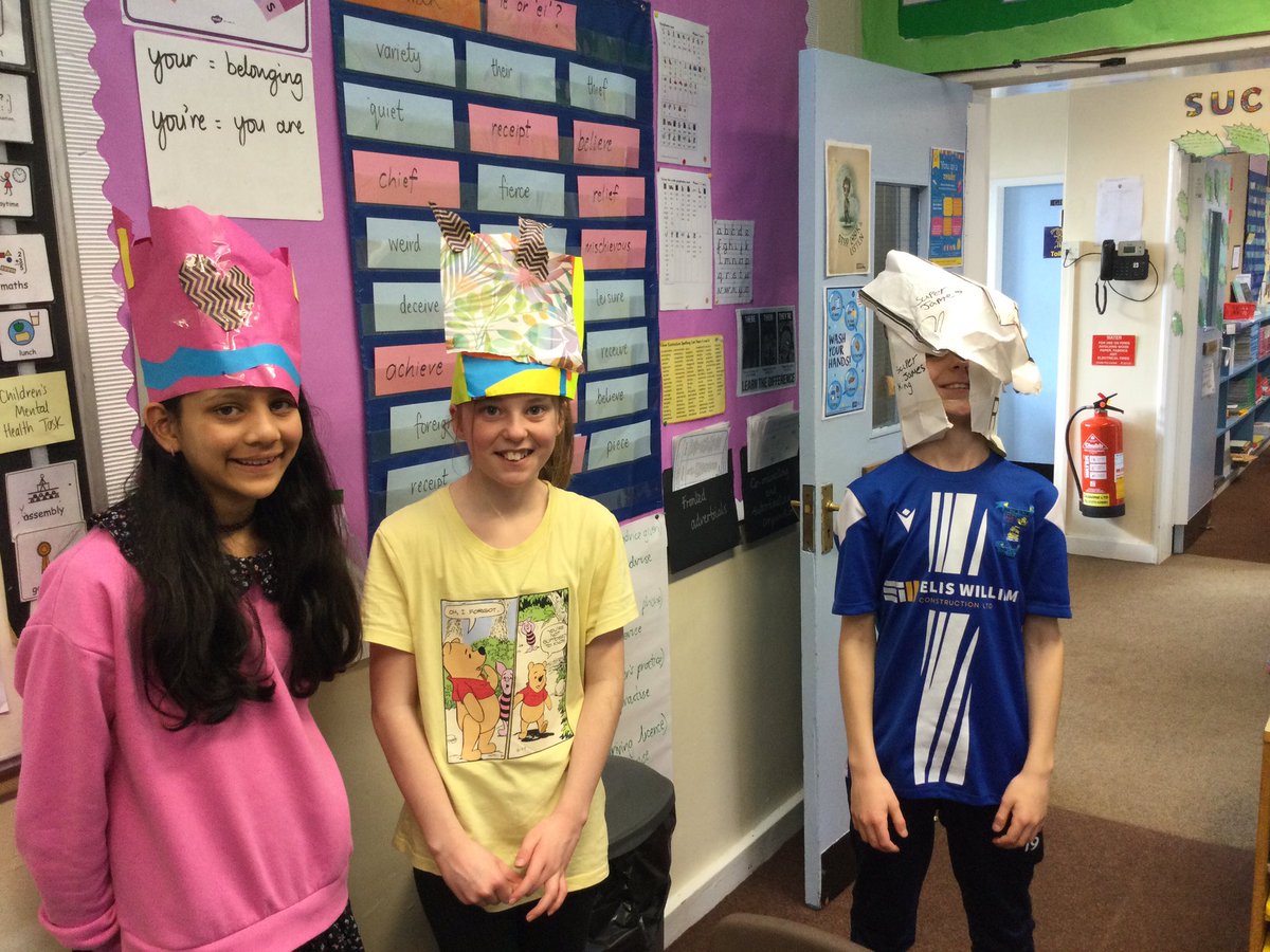 UptonWestleasch's tweet image. Just finished tidying my classroom after #WestleaOakY6 made some very creative hats as part of @TaskmasterEdu #CMHWTasking We have really enjoyed all the tasks as part of #childrensmentalhealthweek2023 @Place2Be