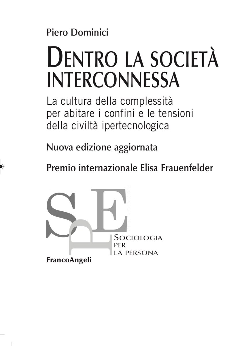 dominicipi's tweet photo. #libri #PeerReviewed #ricerca #ristampa
“Dentro la Società Interconnessa.#Abitare i confini e le tensioni della civiltà ipertecnologica”
Di nuovo in ristampa, ma sarà presto disponibile.
Ringrazio tutte/i per il tempo, la fiducia e gli apprezzamenti. @AngeliEdizioni #edu #SDG4 https://t.co/Saj54c8AU9