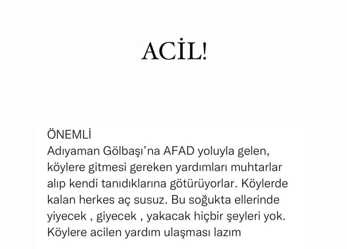 kubra_akce's tweet photo. #afad #EGM #AhbapDernegi #depremzede #yagma @haluklevent @OguzhanUgur @tarkan https://t.co/GcLzvW80HI
