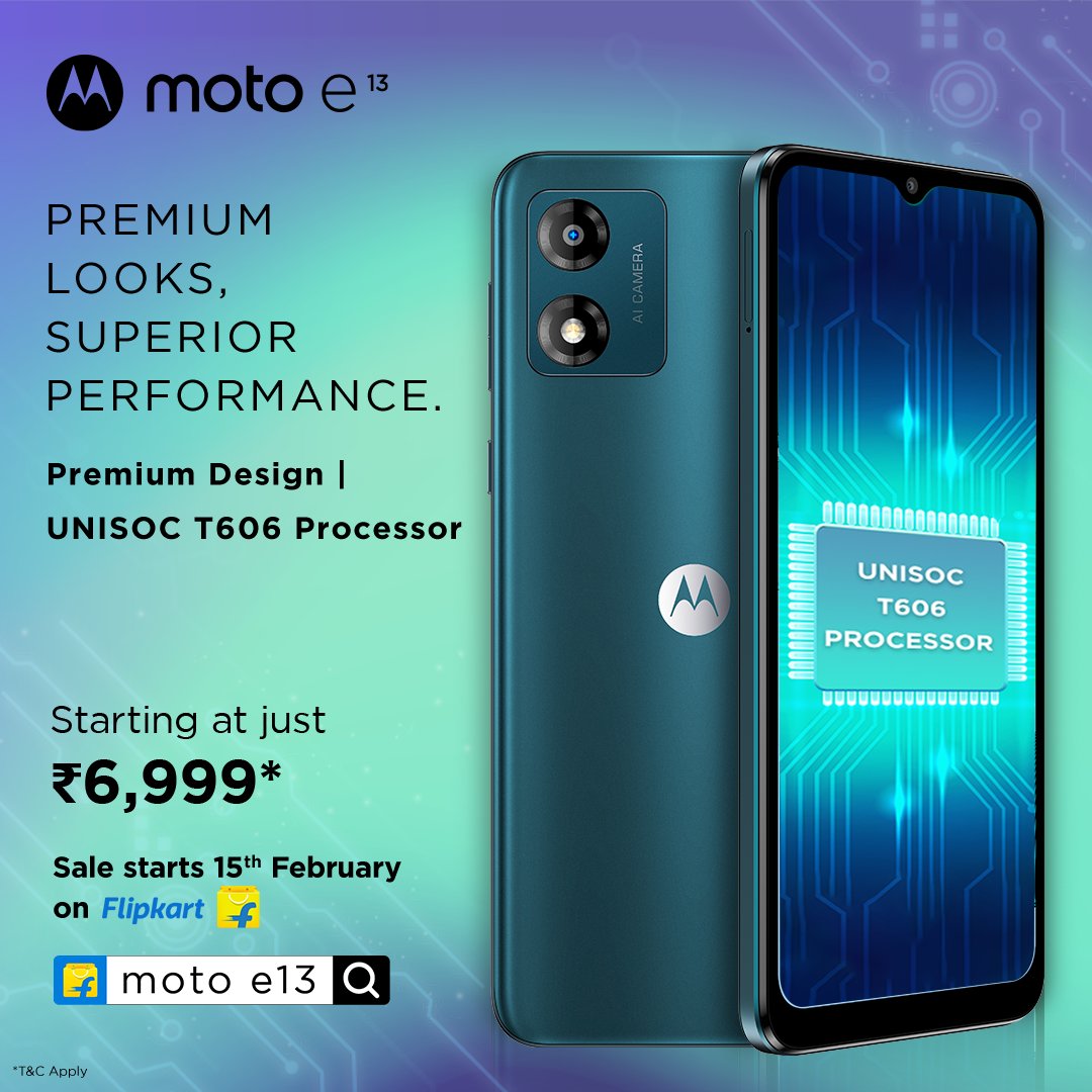 Motorola India on Twitter "Featuring a UNISOC T606 Processor and a