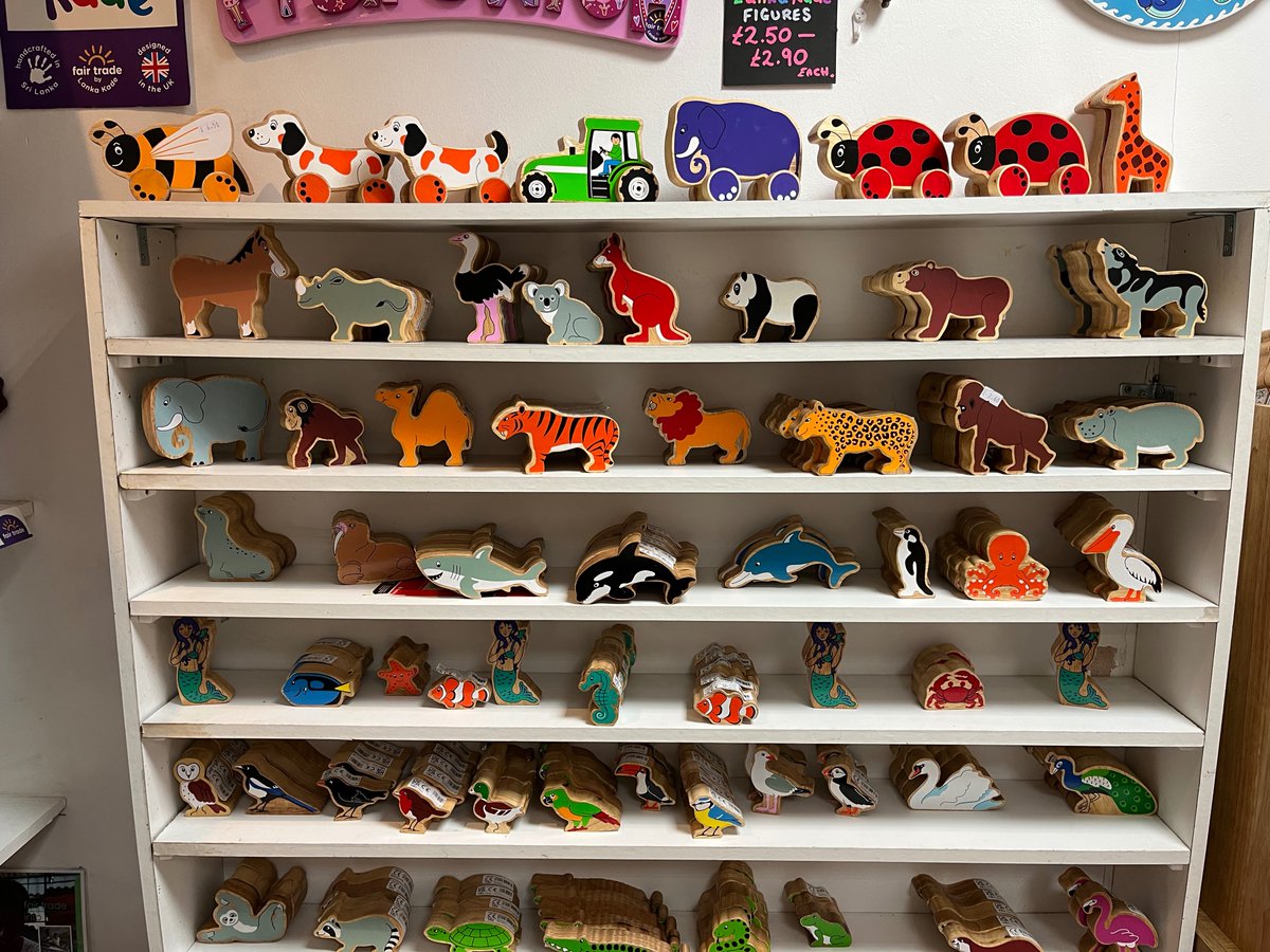 FTSIpswich's tweet photo. Aspiring David Attenborough's step this way!  We've got all creatures great and small within our range of chunky wooden toys by the fair trade producer Lanka Kade.  Your kids will love playing with these!

#choosefairtrade https://t.co/9pgMnXs4YS