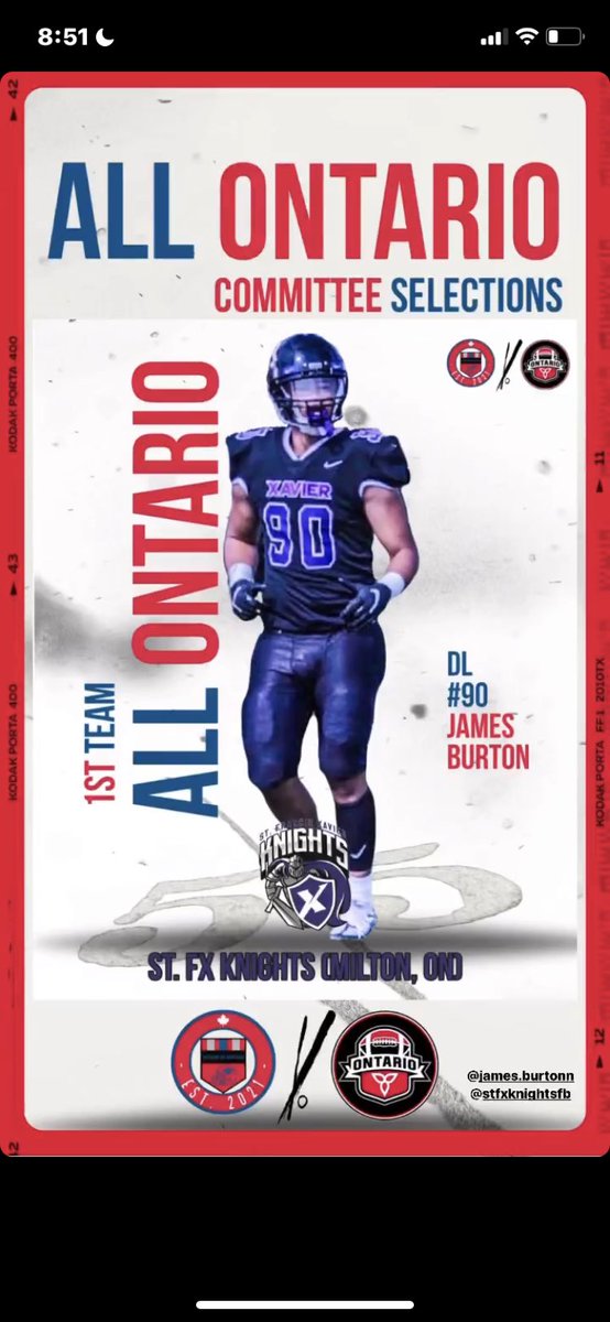 Honoured to be named 1st team all Ontario!