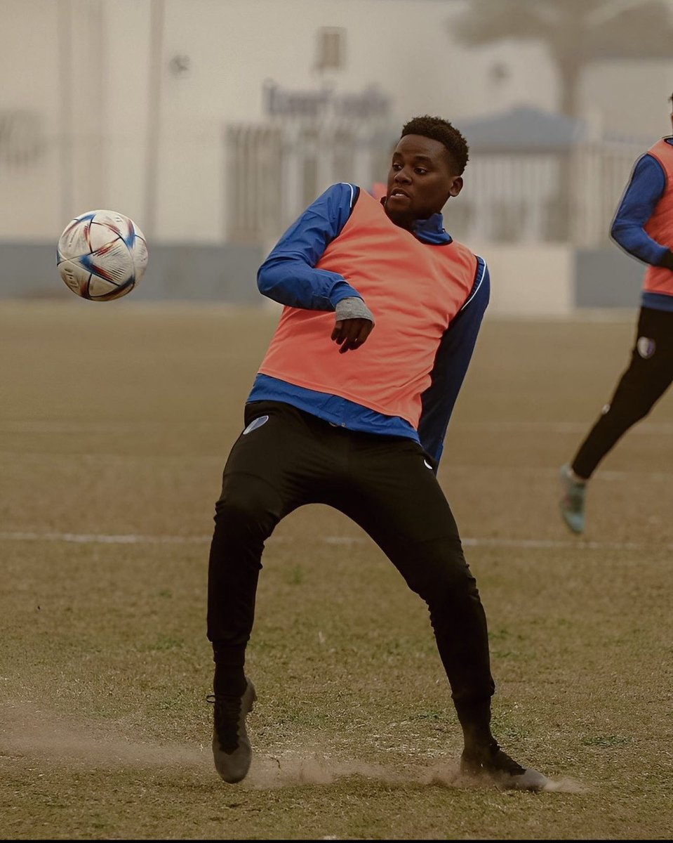 Buzzing for my first training session. Yalla 💙🤍 <a href="/alhilalliby/">Al Hilal SC - الهلال الليبي</a>