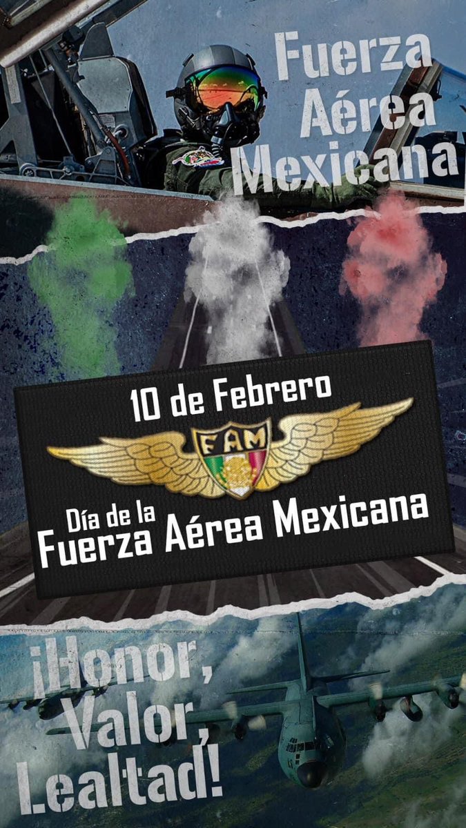 Felicidades a las mujeres y hombres que integran la Fuerza Aérea Mexicana, en su día.