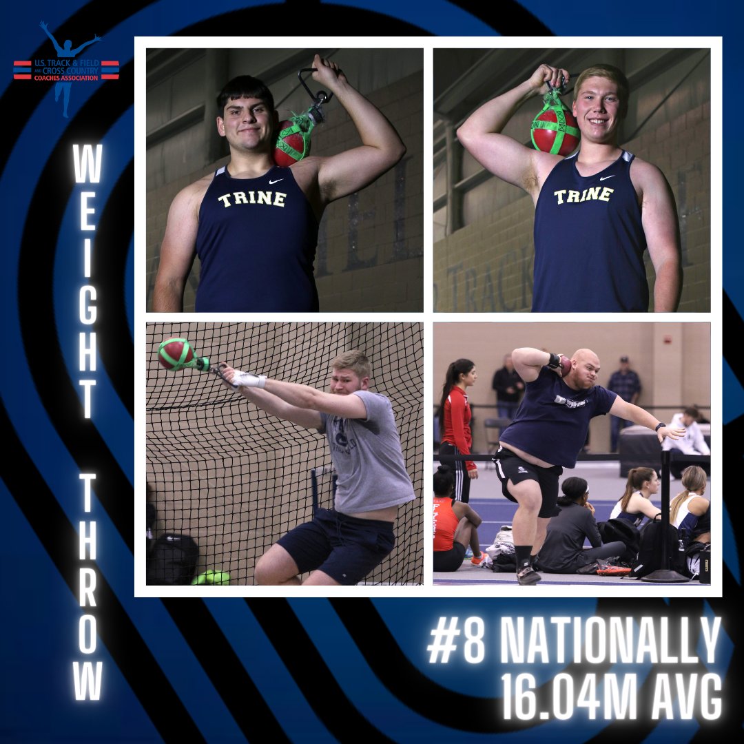 In case you missed it... our men throwers are CRUSHING IT on the national rankings! Currently, men's shot up is ranked 6th in the nation and weight throw is ranked 8th in the nation!

Throws squad competes at Defiance College today. Link to live results in the bio!