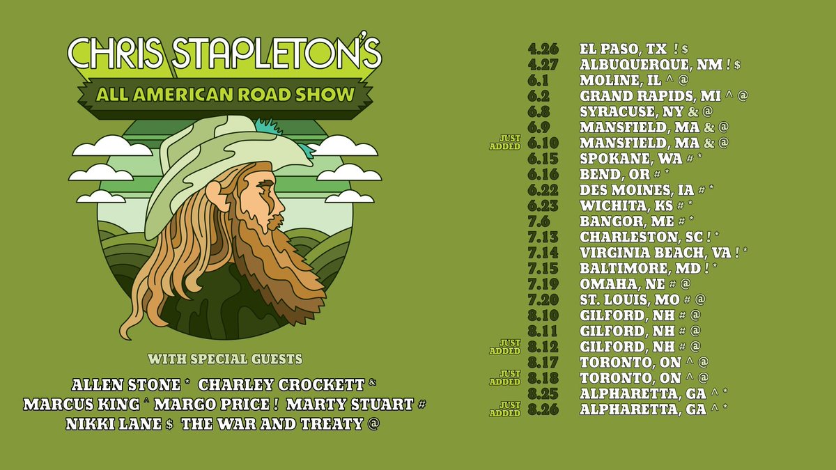 Chris Stapleton on Twitter "ON SALE TODAY The 2023 aaroadshow