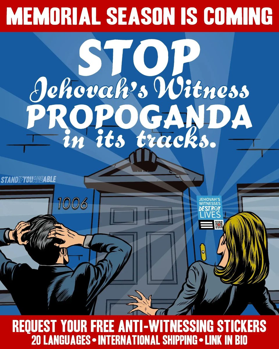 StandifyouRable's tweet photo. The Jehovah's Witness propaganda machine is gearing up for their first mass door knocking campaign since the pandemic. The time to speak out is now.
#standifyouareable #jw #jworg #jwfriends #jwmemorial #jwlove #jwusa #jwlife #jwbrotherhood #jwworld #jwonly #jwgirl #jwsisters https://t.co/sXJKY6dfST