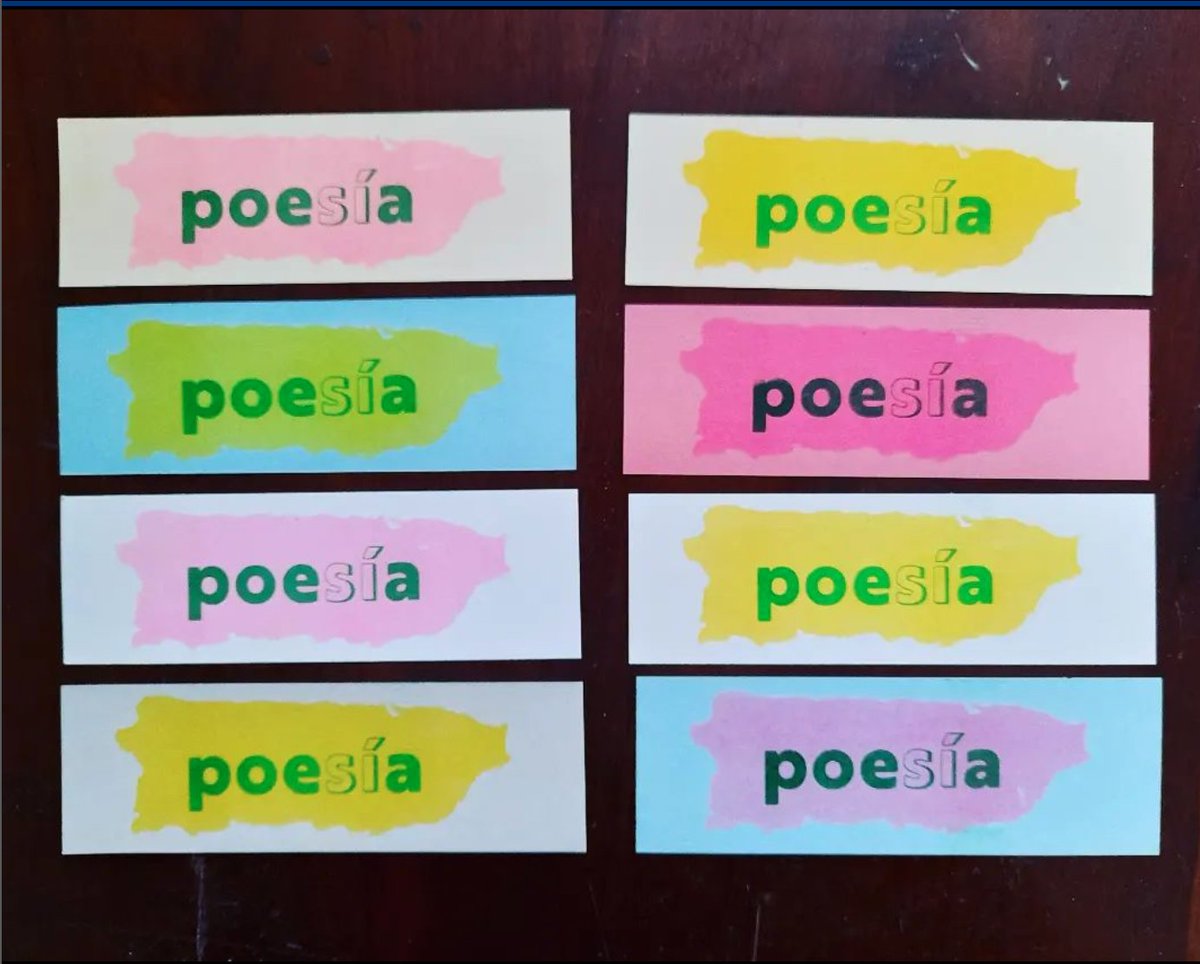 Congrats (again!) to <a href="/RachelJGalvin/">Rachel Galvin</a> on her grant from <a href="/UChiFrankeInst/">UChicago Franke Inst</a>! Galvin will be conducting interviews with poets, editors, and literary leaders in both the US and in Latin America, ending in a symposium on Latinx literary studies.

Bookmarks by La Impresora, Puerto Rico