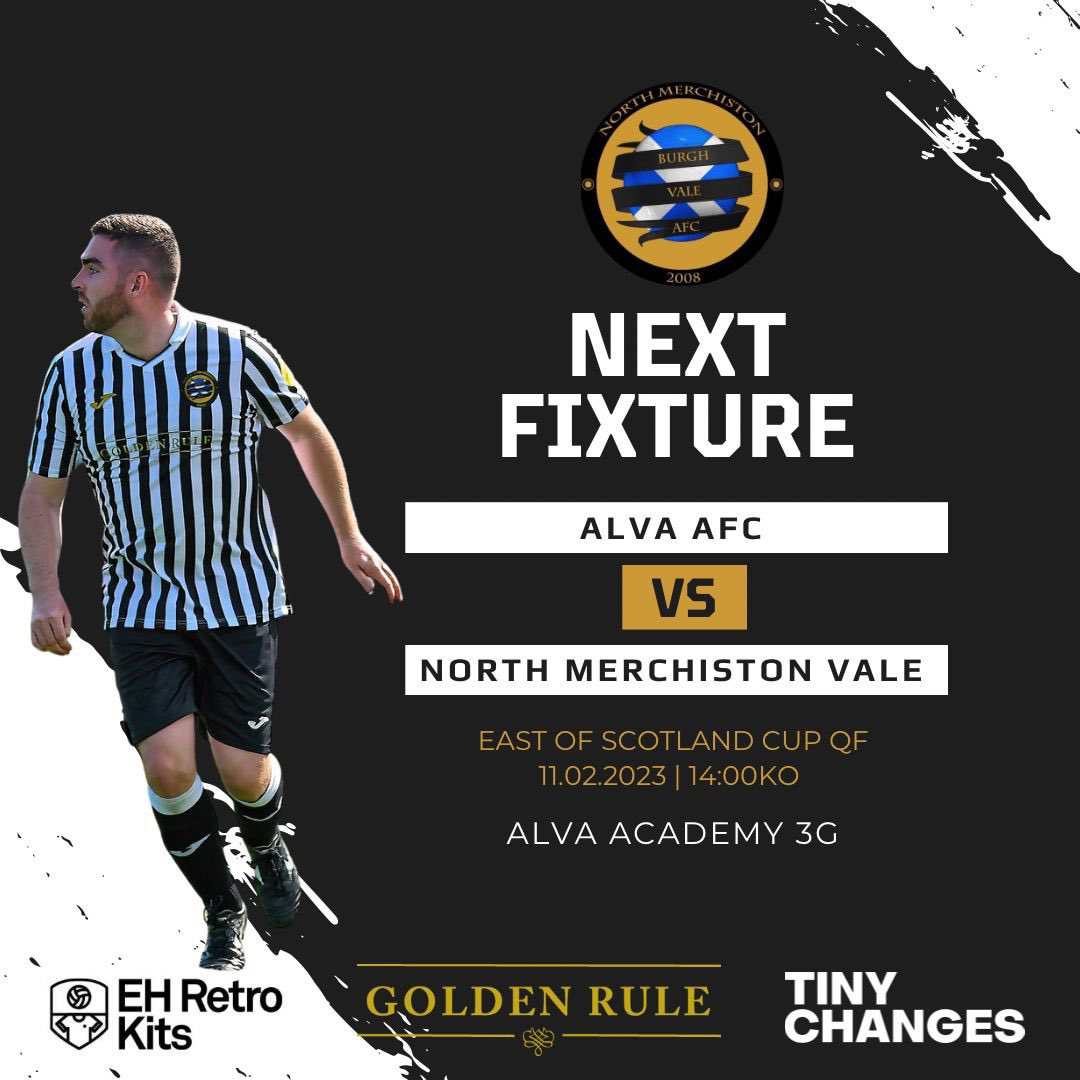 NMVAFC's tweet photo. Arguably biggest game of the season so far tomorrow as we take on @AlvaAfc in the QF of the EoS. Going to have to be at our best to progress to the next round with a chance to get to major cup semi final on the line #MTV 

⚽️ 🐝 🏆 

@Goldenrulepub
@EhRetroKits 
@tinychanges https://t.co/f3wyvzaev7