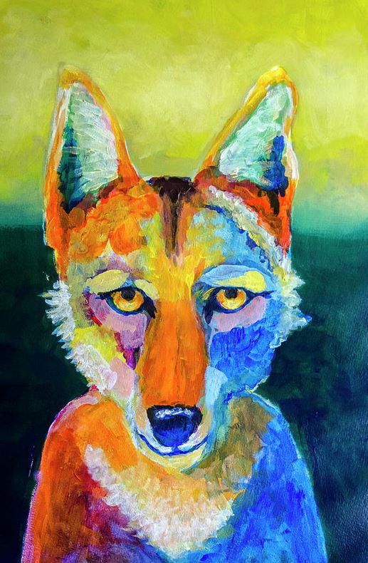 Mosherlandz's tweet photo. Finally Friday
"Coyote"  Acrylic on canvas
#FridayVibes 
#ArtistOnTwitter https://t.co/Q073VUHLFD