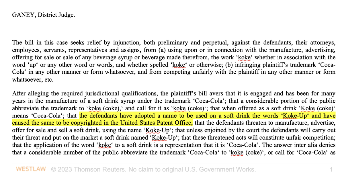 lexlanham's tweet photo. how am i supposed to convince students &amp; journalists &amp; the public that copyright &amp; trademark are different things when federal court judges don't know https://t.co/9DHcE3QD8k