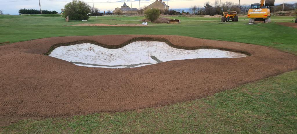 Drainage and liner finished on the 13th. Course improvements really coming to life. Exciting times⛳️🏌🏾‍♂️